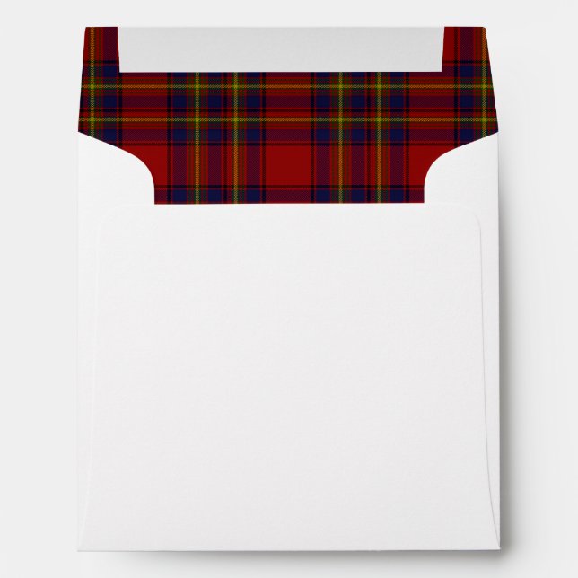 Oliver tartan red yellow blue plaid envelope (Back (Bottom))
