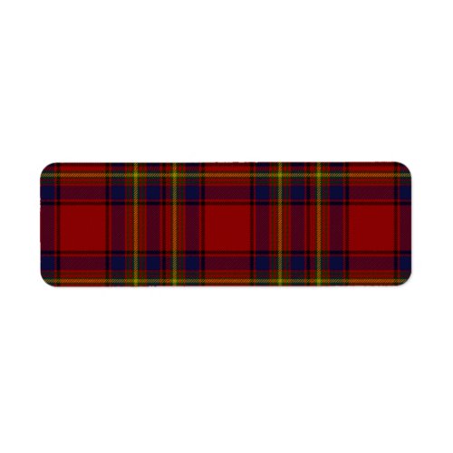 Oliver tartan red yellow blue plaid label