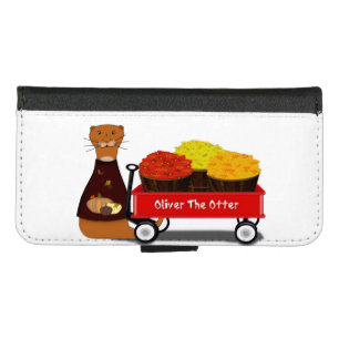 Oliver The Otter Gets Ready For Autumn iPhone 8/7 Wallet Case
