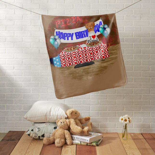 Oliver The Otter is 6 Years Old! Happy Birthday Baby Blanket (In Situ)