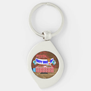 Oliver The Otter is 6 Years Old! Happy Birthday Keychain