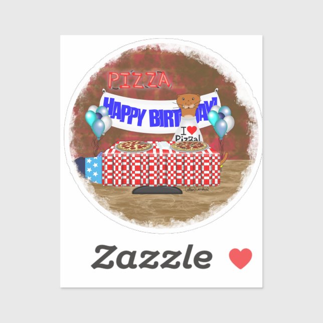 Oliver The Otter is 6 Years Old! Happy Birthday  Sticker (Sheet)