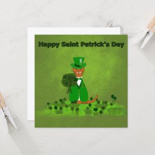 Oliver The Otter Picking Shamrocks- Saint Patrick