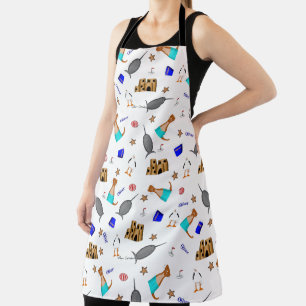 Oliver The Otter Summer Beach Vacation Pattern Apron