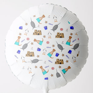 Oliver The Otter Summer Beach Vacation Pattern Balloon