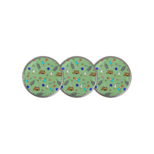 Oliver The Otter Summer Beach Vacation Pattern Golf Ball Marker