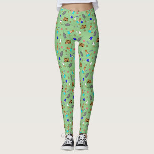 Oliver The Otter Summer Beach Vacation Pattern Leggings