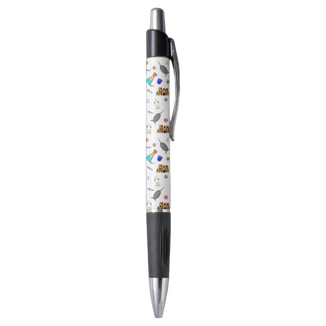 Oliver The Otter Summer Beach Vacation Pattern Pen (Bottom (Vertical))