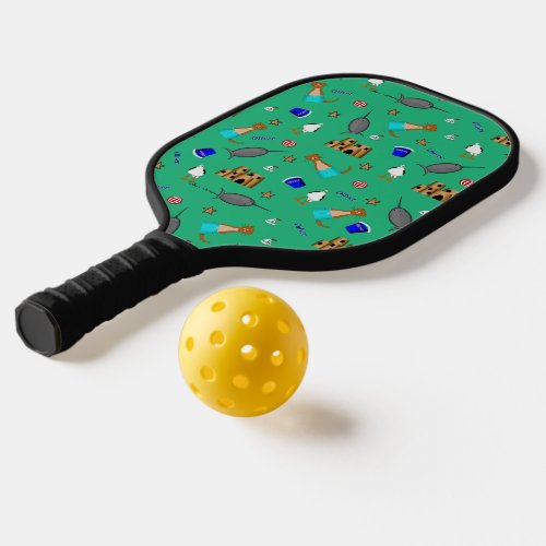 Oliver The Otter Summer Beach Vacation Pattern Pickleball Paddle