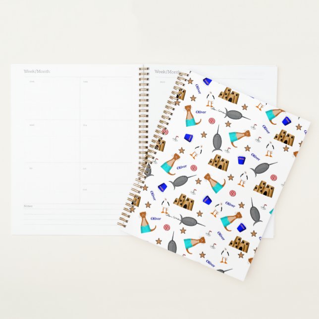 Oliver The Otter Summer Beach Vacation Pattern Planner (Display)