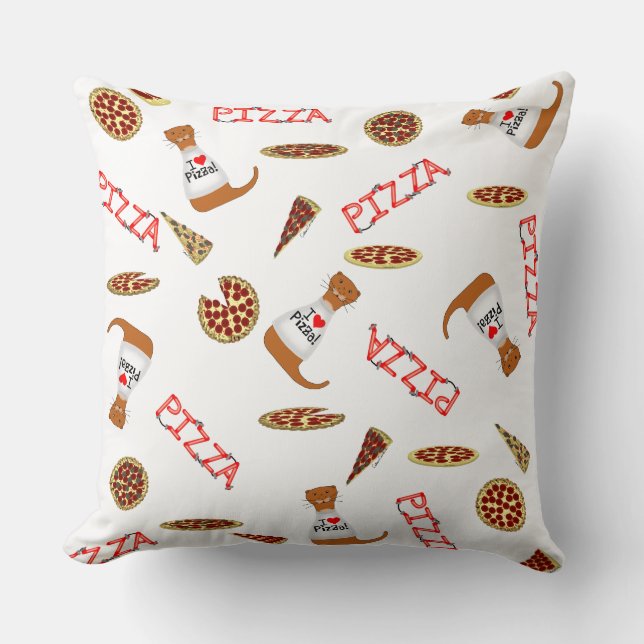 Oliver The Otters Birthday Party Deconstructed Pat Throw Pillow (Front)