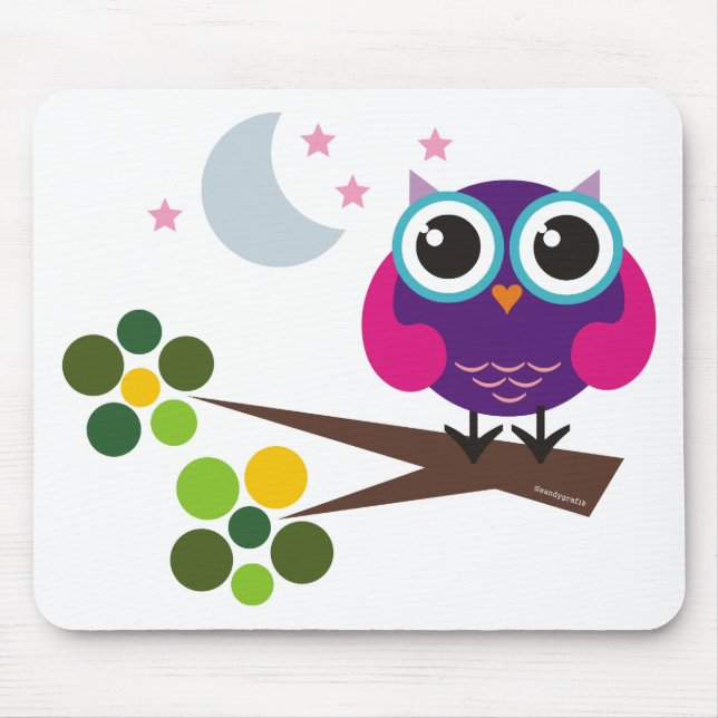 oliver, the owl mouse pad (Front)