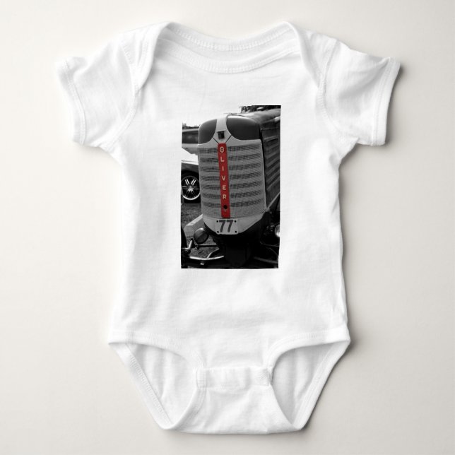 Oliver Tractor Baby Bodysuit (Front)