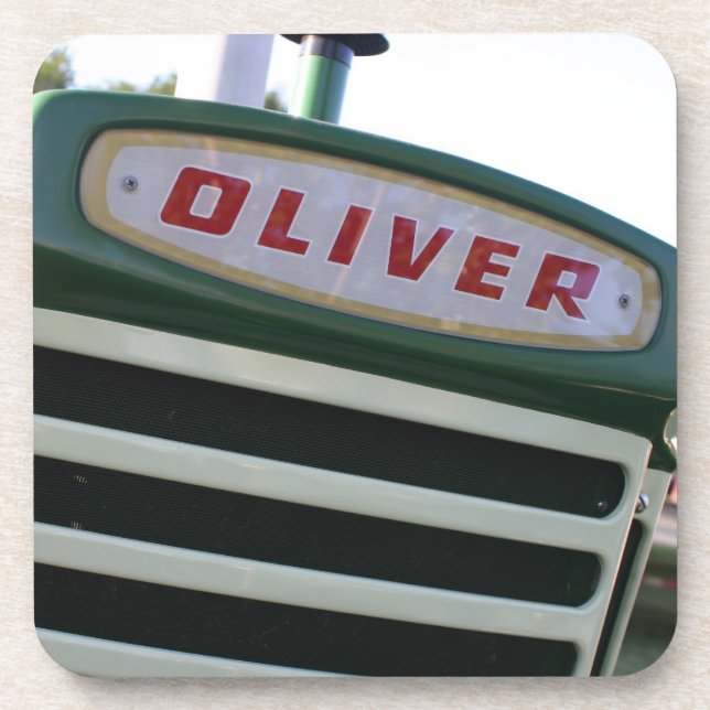 Oliver tractor farm equipment coaster gifts (Front)