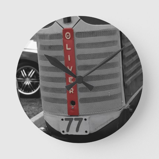 Oliver Tractor Round Clock (Front)