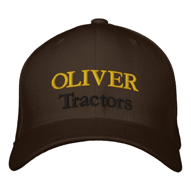 Oliver Tractors Lawnmowers Mowers Antique Farm Embroidered Baseball Cap (Front)