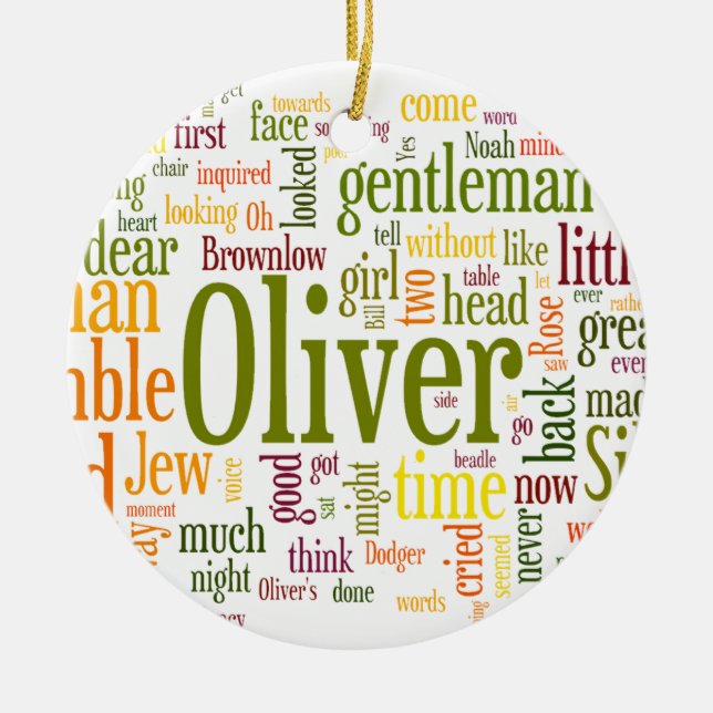 Oliver Twist Ceramic Ornament (Front)