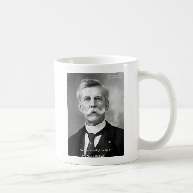 Oliver W Holmes "Love Twilight" Quote Gifts & Card Coffee Mug (Right)