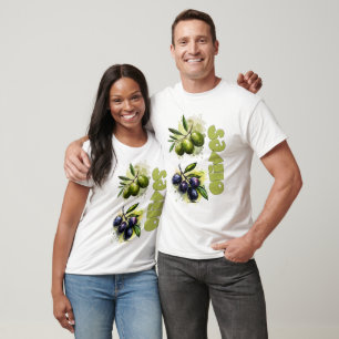 Olives and Olive Oil- Botanical Organic زيتون زيت T-Shirt