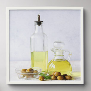 Olives and olive oil peel and stick photo tile