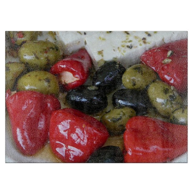 Olives and Peppers Cutting Board (Front)