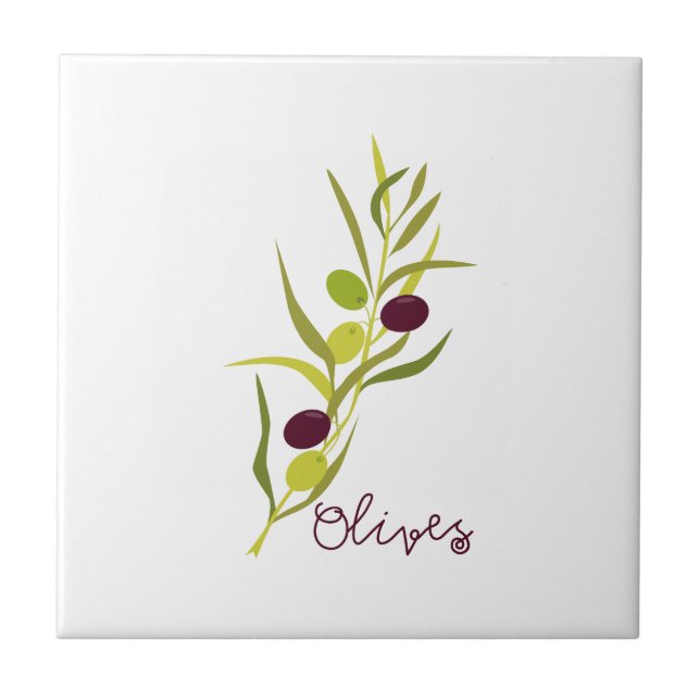 Olives Ceramic Tile (Front)