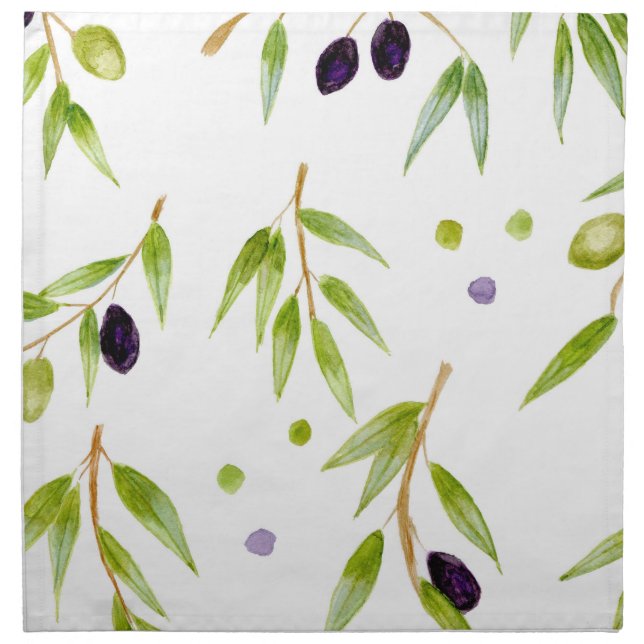 Olives Cloth Napkin (Front)