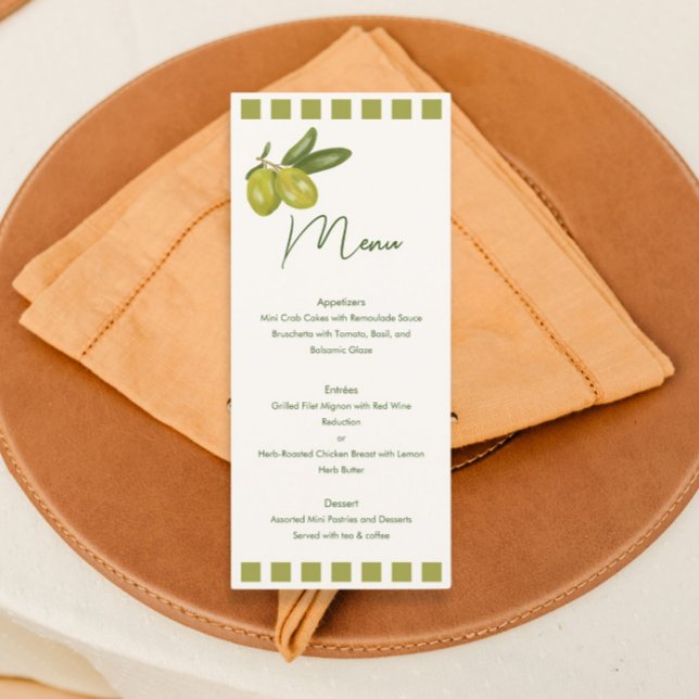 olives drawings Wedding Menu  (Creator Uploaded)