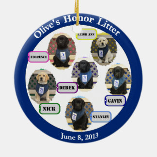 Olive's Honor Litter Orament 2 Ceramic Ornament