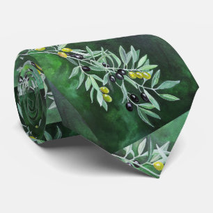 Olives in the November Dusk Painting by Alfred Fox Neck Tie