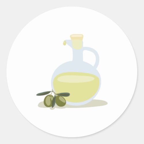 Olives  Oil Classic Round Sticker