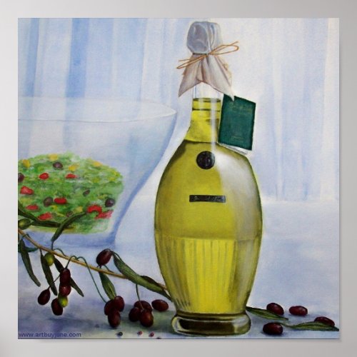 Olives  Oil Poster