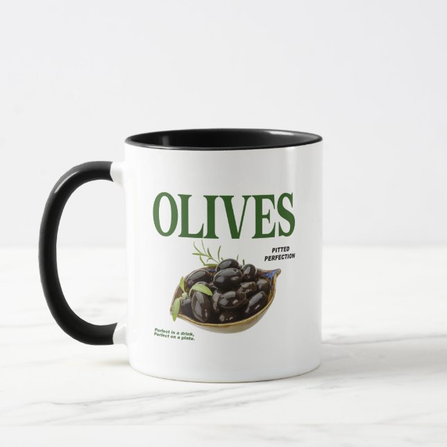Olives Pitted Perfection Mug (Left)
