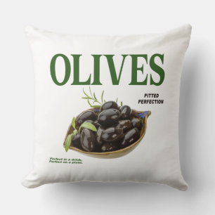 Olives Pitted Perfection Throw Pillow