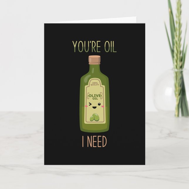 Olives Pun Funny Card (Front)