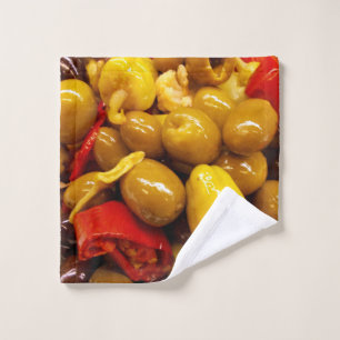 Olives Wash Cloth Towel