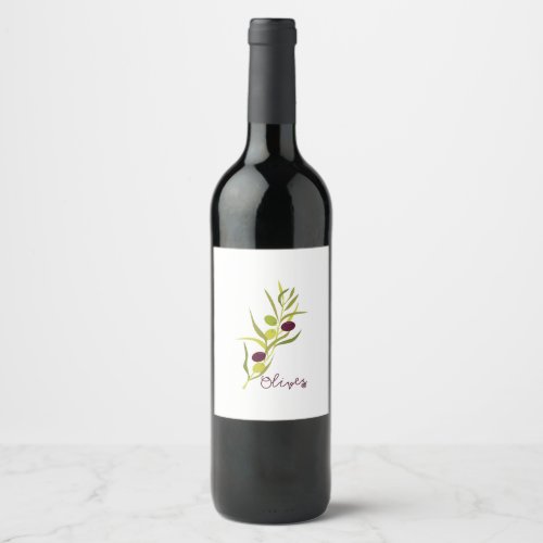 Olives Wine Label