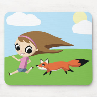 Olivia and Cheddar Mouse Pad