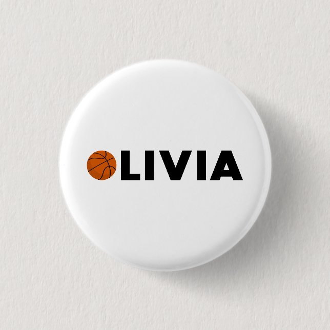 Olivia Basketball Button (Front)