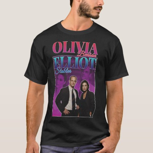 Olivia Benson amp Elliot Stabler 90s Inspired Vi T_Shirt
