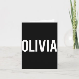 Olivia - Cool New Funny Name Fan Gift Tee  Card