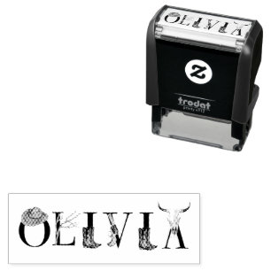 Olivia Cowboy Girl, Western Cowgirls, Cowboy Girl Self-inking Stamp