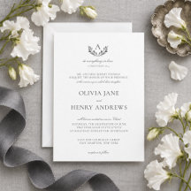 Olivia Elegant Gray Monogram Christian Wedding