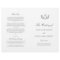 Olivia Elegant Silver Folded Wedding Program