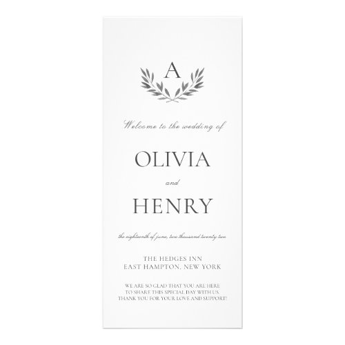 Olivia Elegant Simple Double_Sided Wedding Program