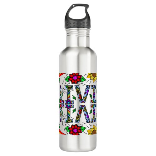 Olivia Girls Name Whimsical Art   Aluminum Water Stainless Steel Water Bottle