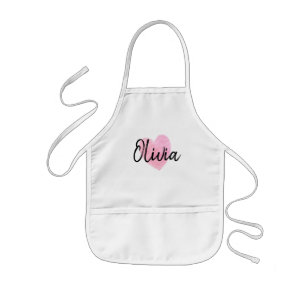 Olivia Heart Kids' Apron