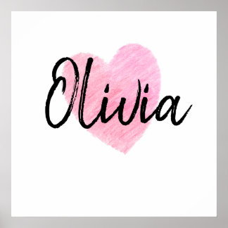 Olivia Heart Poster