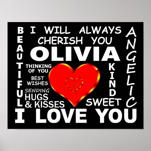 Olivia I Love You Poster