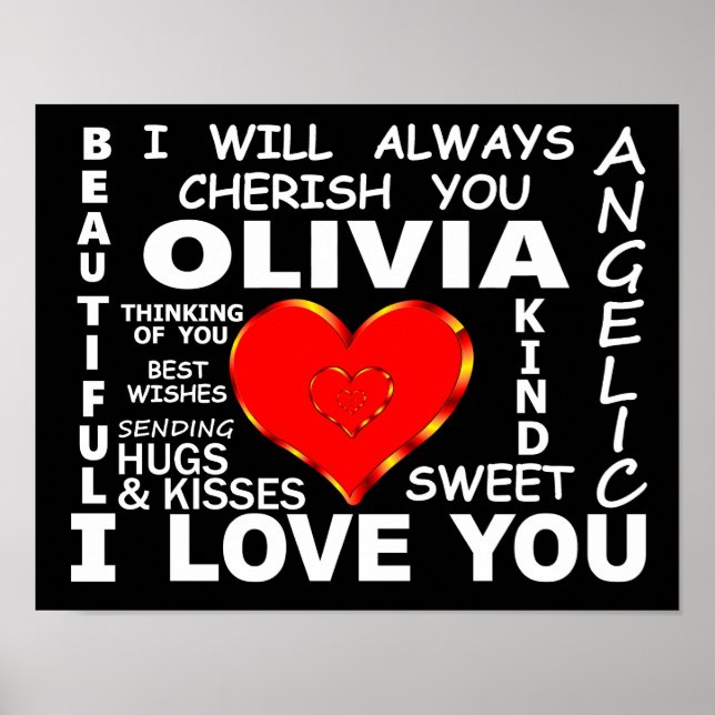 Olivia I Love You Poster (Front)